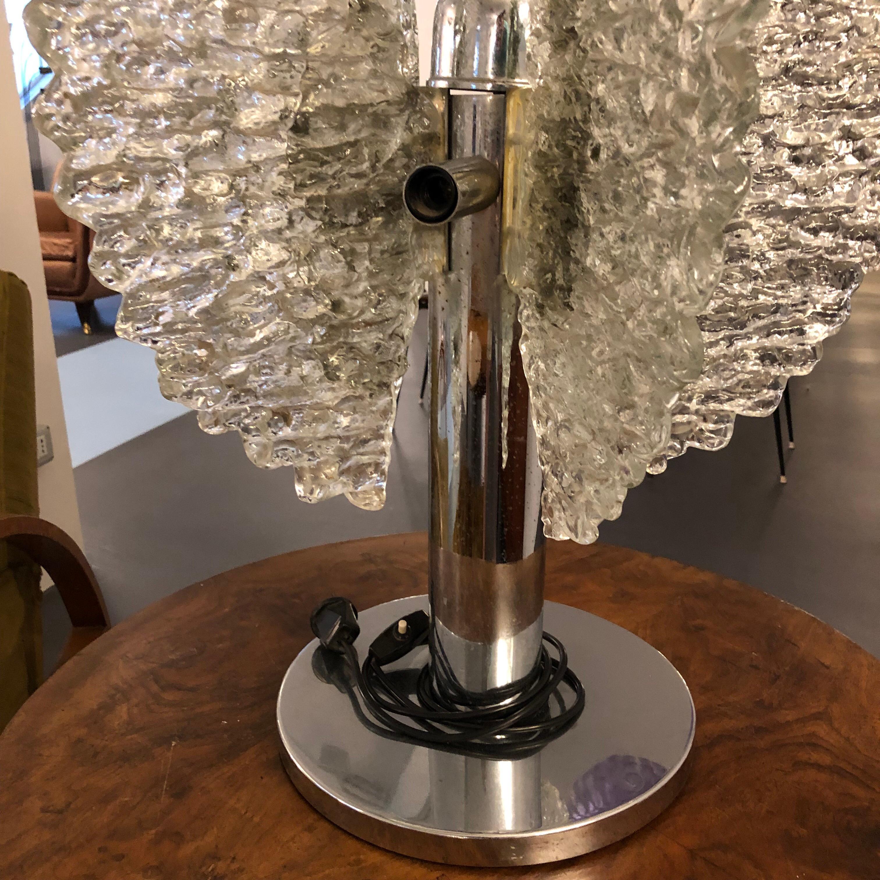 Large Mid-Century Modern Table Lamp by Carlo Nason for Mazzega, Made in Italy In Good Condition For Sale In Catania, IT