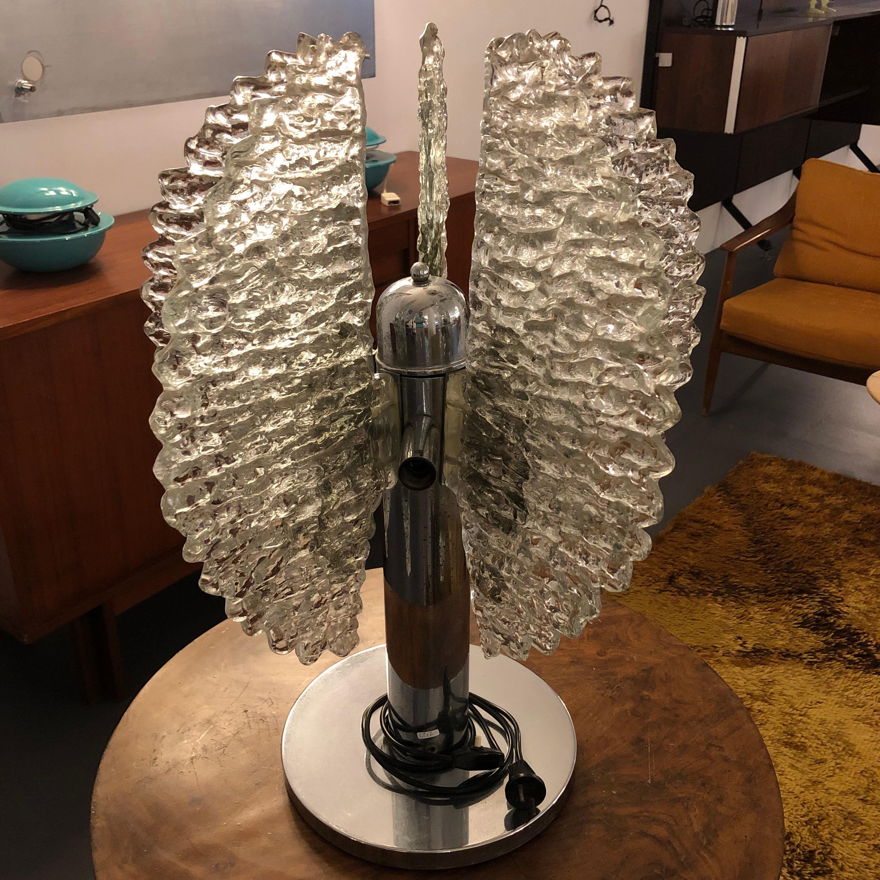 Large Mid-Century Modern Table Lamp by Carlo Nason for Mazzega, Made in Italy For Sale 1