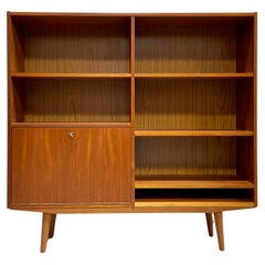 Antique Large Mid Century Modern TEAK Danish BOOKCASE / BAR, c. 1960’s