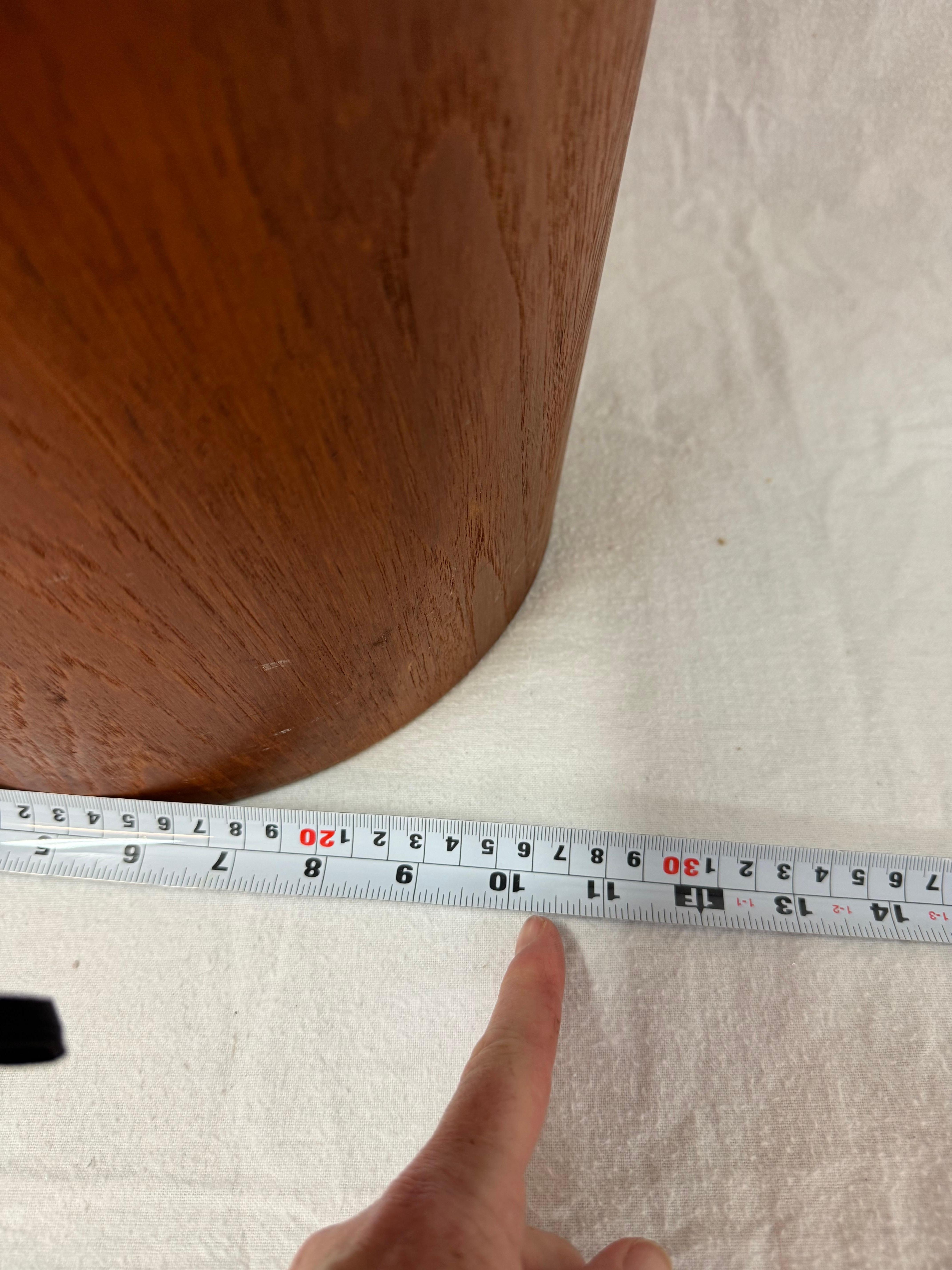 Großer moderner Papierbehälter aus Teakholz von Martin Aberg für Servex, Mid-Century Modern im Angebot 11