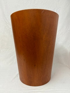 Large Mid Century Modern Teak Waste Paper Bin by Martin Aberg for Servex