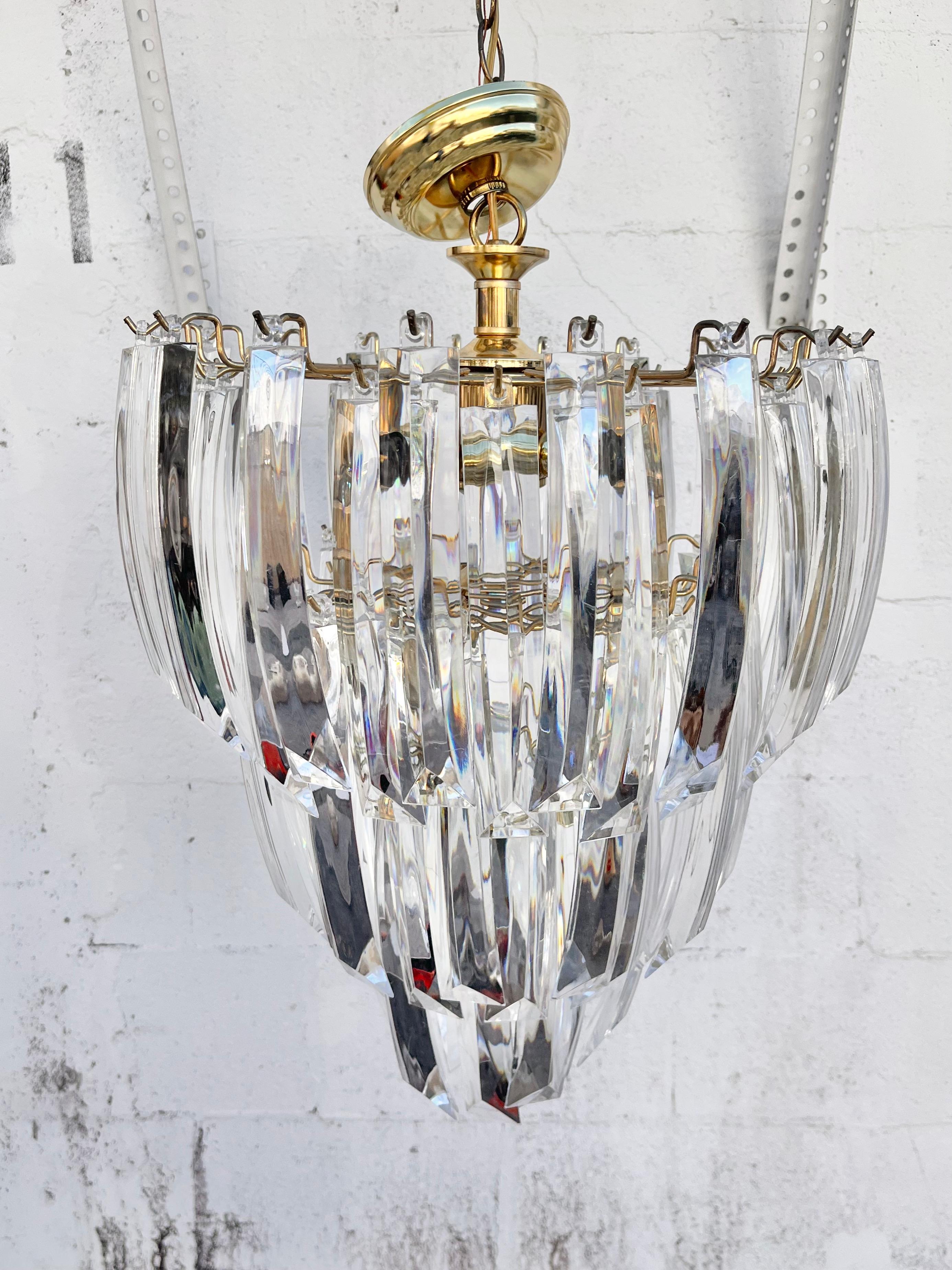 mid century lucite chandelier