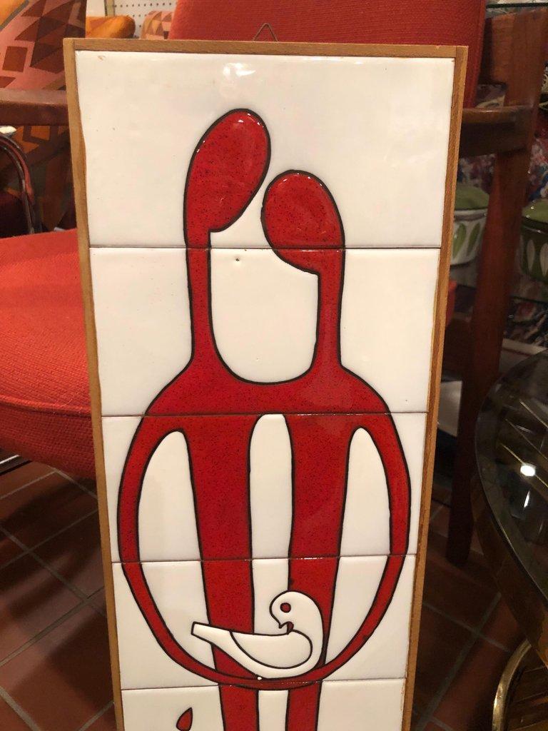 Large Mid-Century Modern Tile Art 1
