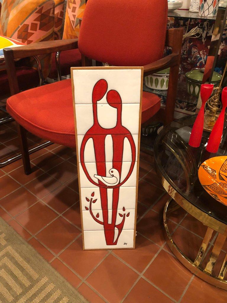 Large MidCentury Modern Tile Art at 1stDibs