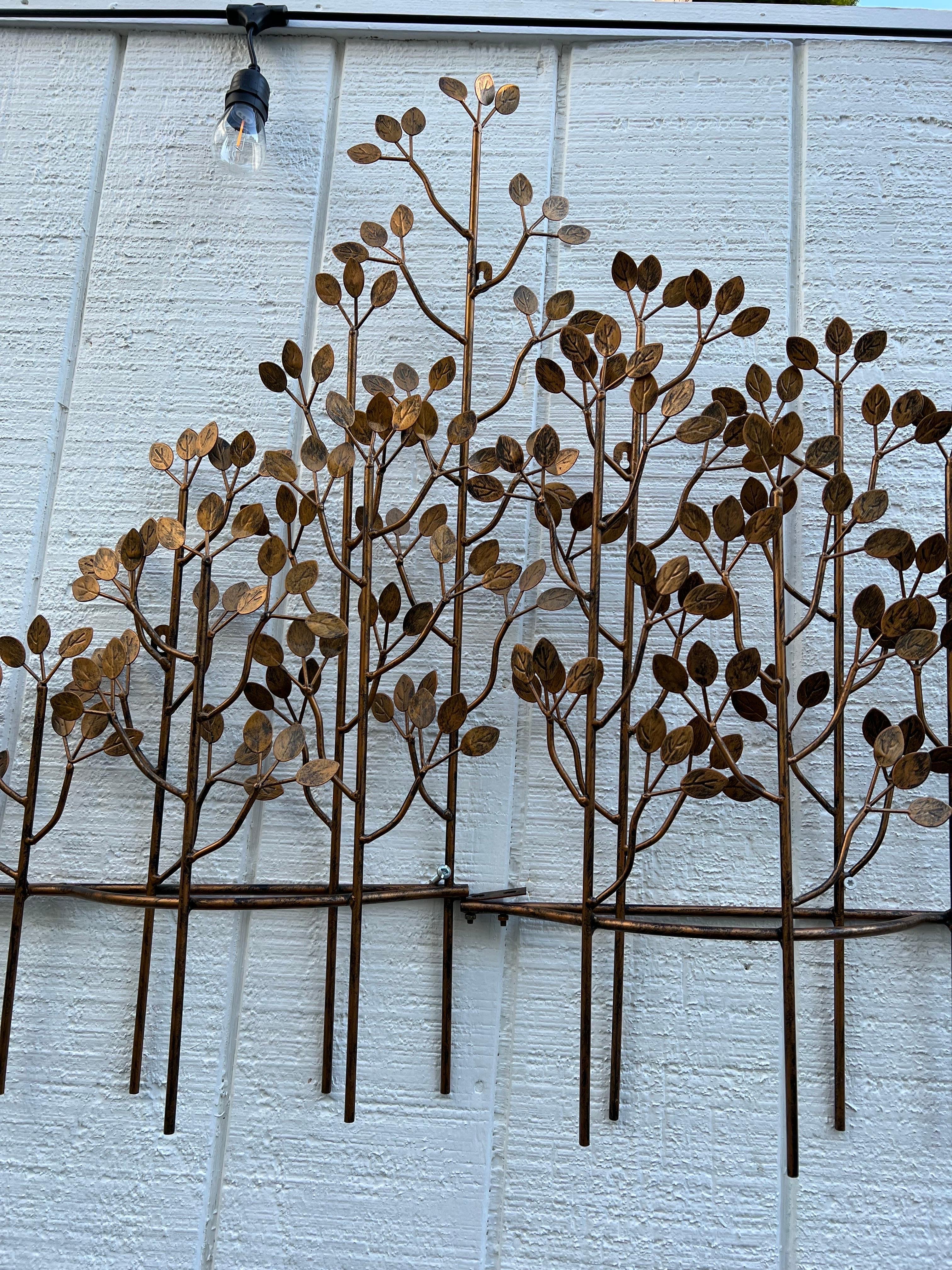Welded Large Mid Century Modern Tree Wall Sculpture For Sale