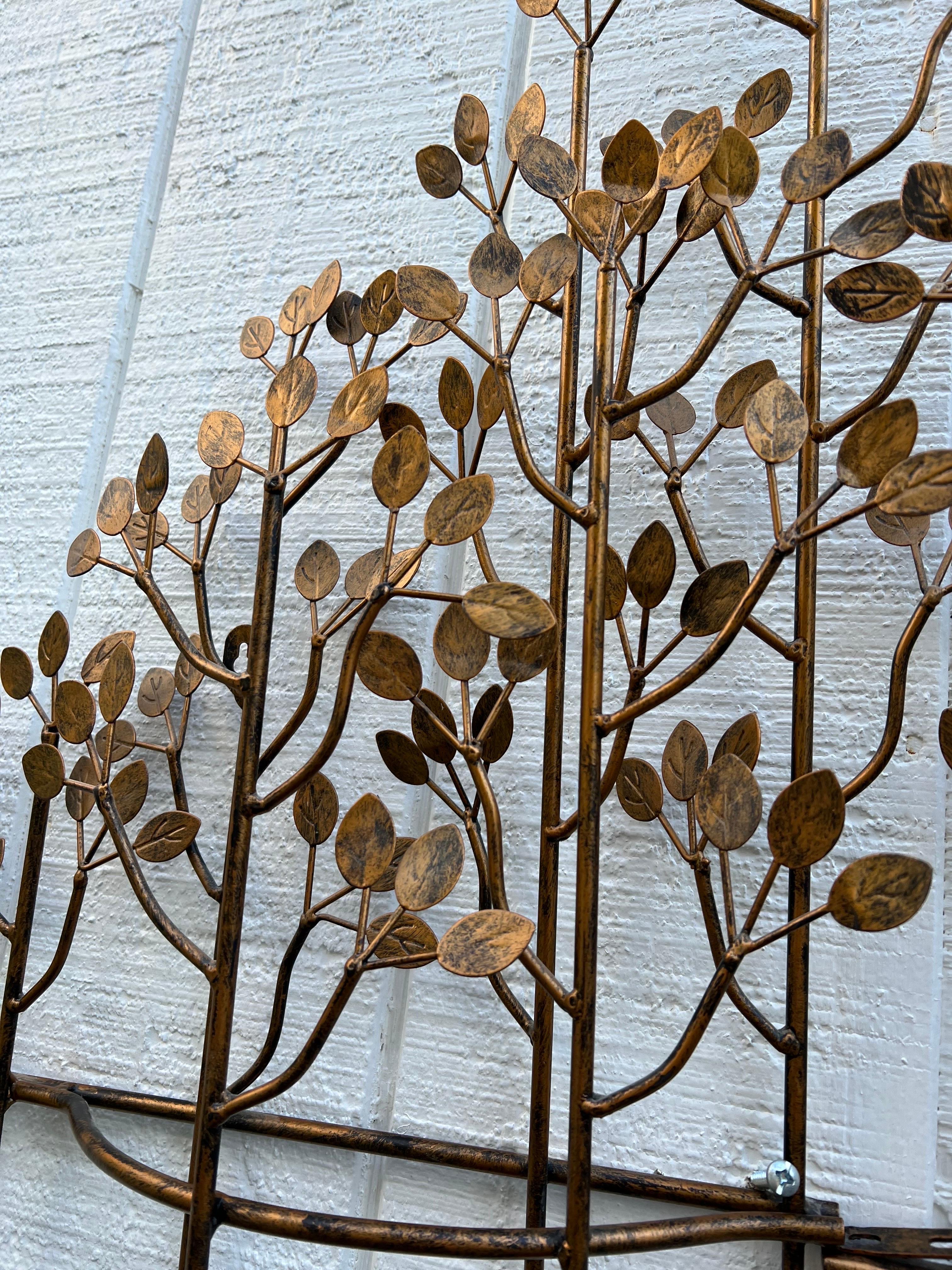 Metal Large Mid Century Modern Tree Wall Sculpture For Sale