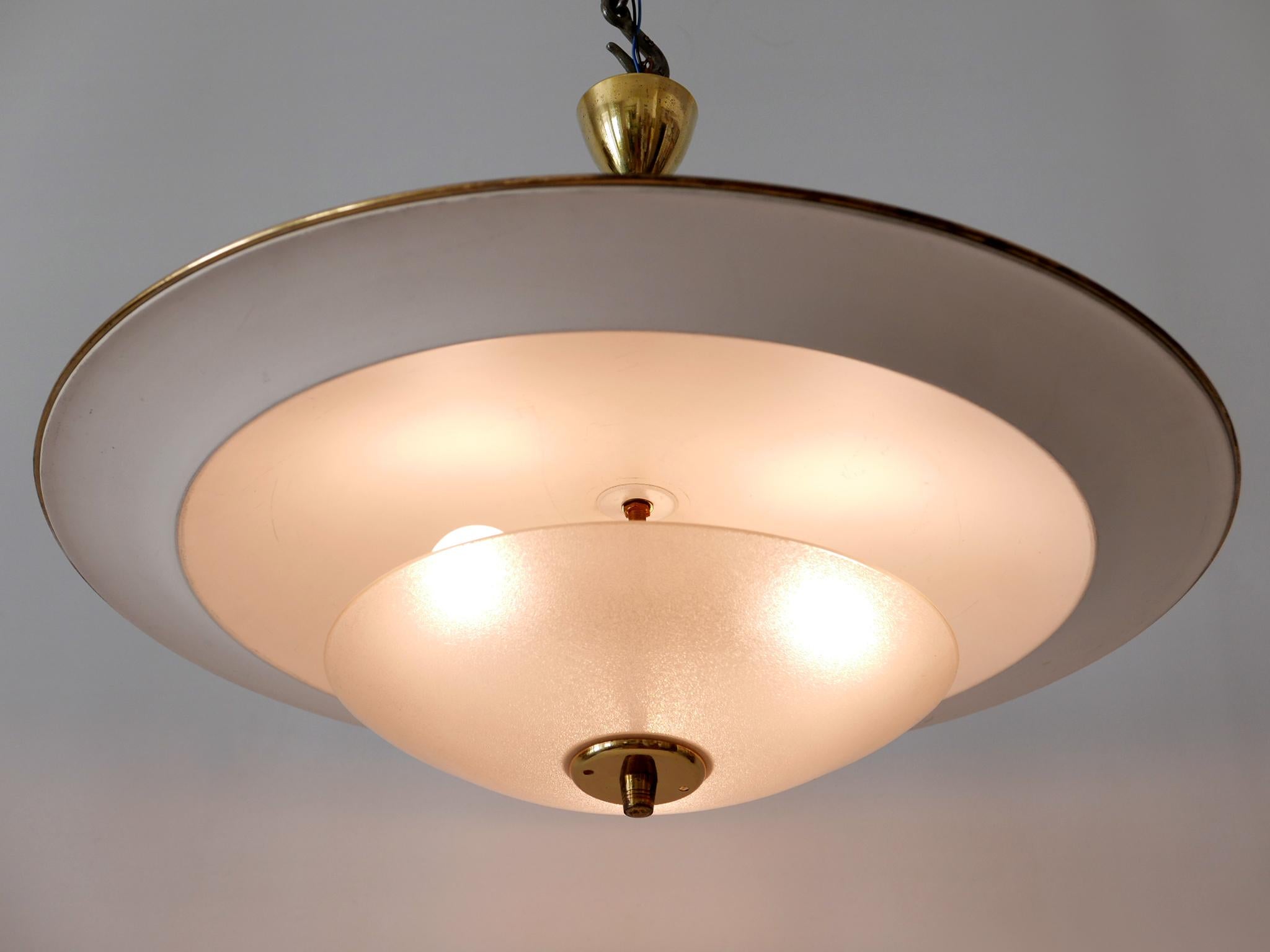 Grande lampada a soffitto o a sospensione 'Ufo' della modernità di metà secolo, Germania, anni '50 № 1 in vendita 6