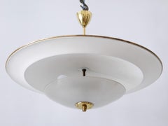 Large Mid-Century Modern 'Ufo' Ceiling Light or Pendant Lamp Germany 1950s № 1