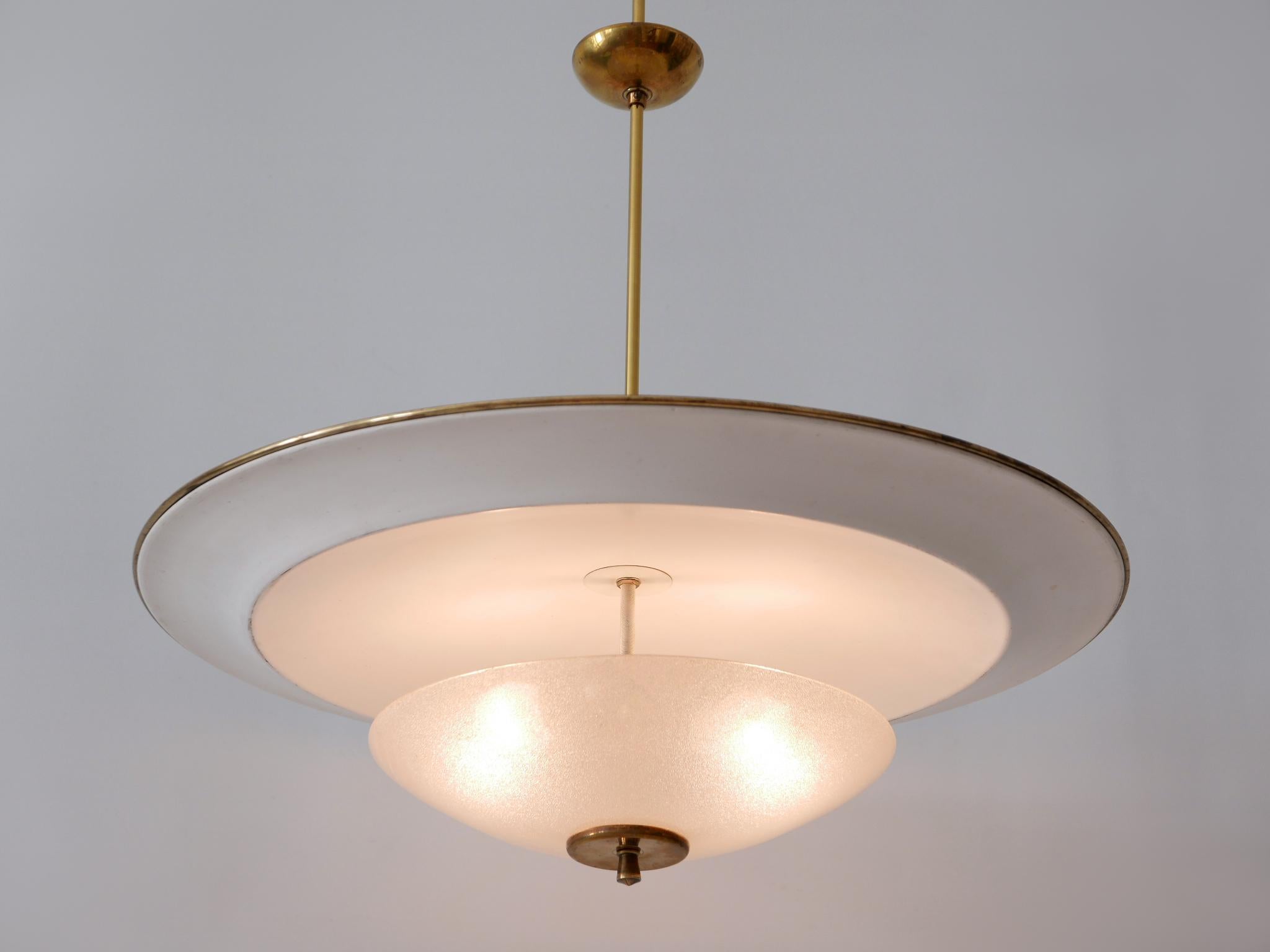 Grande lampada a soffitto o a sospensione 'Ufo' della modernità di metà secolo, Germania, anni '50 № 2 in vendita 5