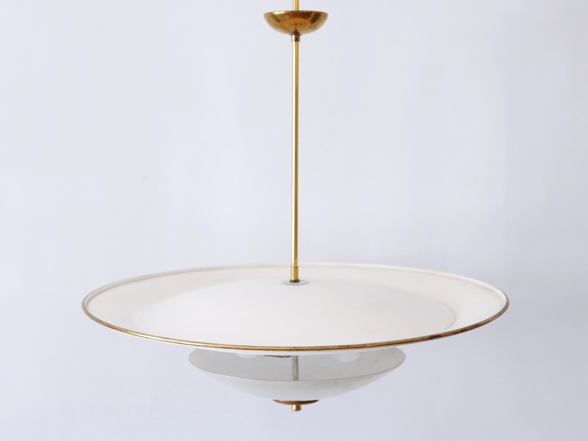 Large Mid-Century Modern 'Ufo' Ceiling Light or Pendant Lamp Germany 1950s № 2 In Good Condition For Sale In Munich, DE