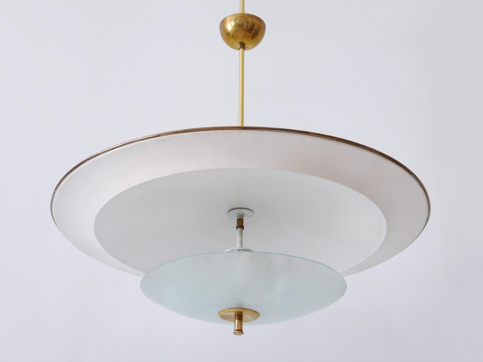Grande, rara e altamente decorativa plafoniera o lampada a sospensione 