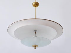 Large Mid-Century Modern 'Ufo' Ceiling Light or Pendant Lamp Germany 1950s № 3