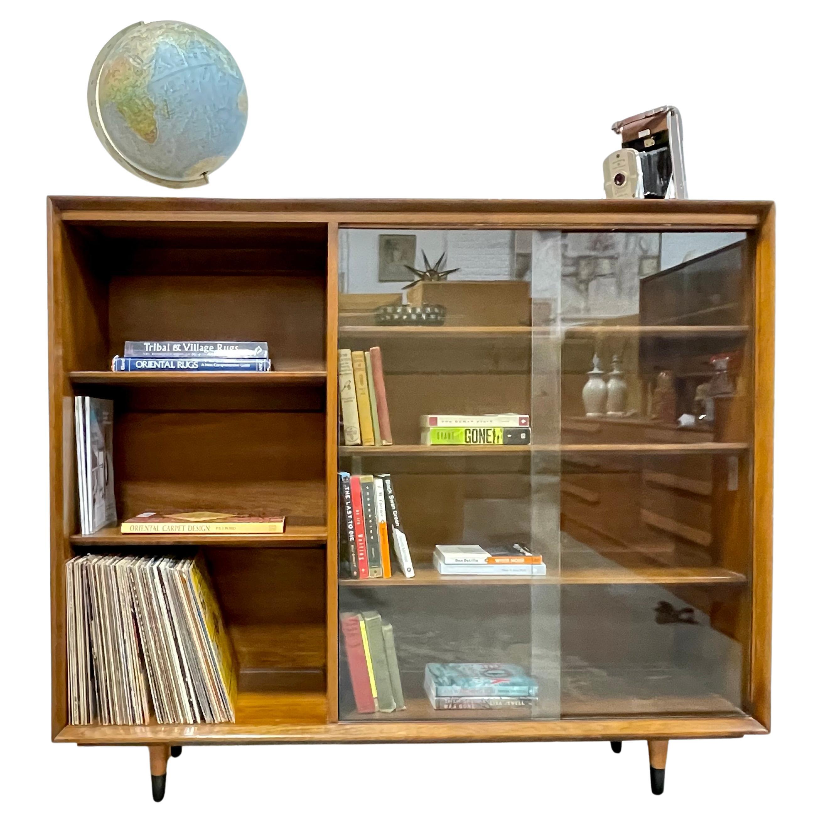 Large Mid-Century Modern Walnut Bookcase, circa 1960s