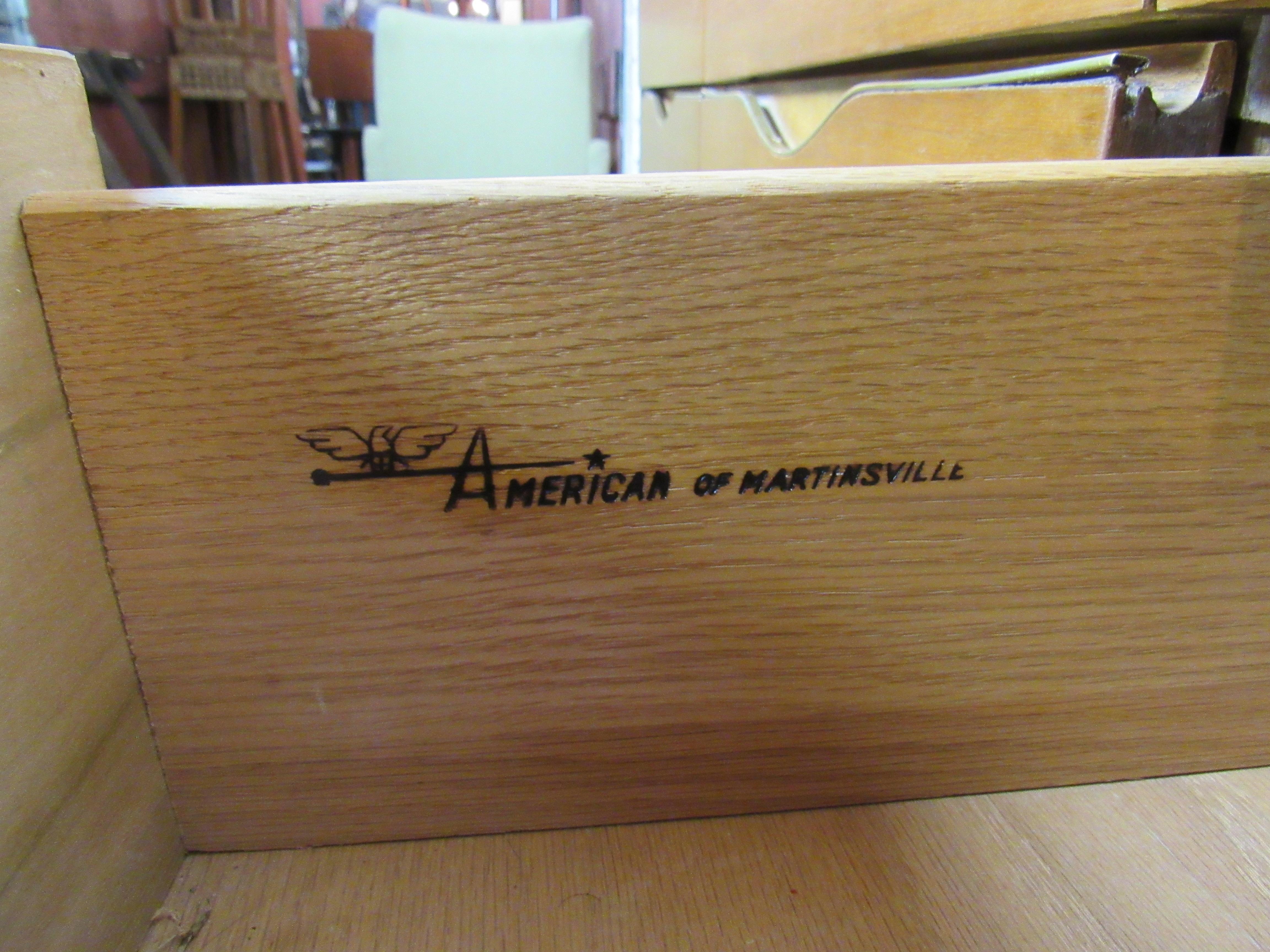 Large Mid-Century Modern Walnut Dresser by American of Martinsville 1