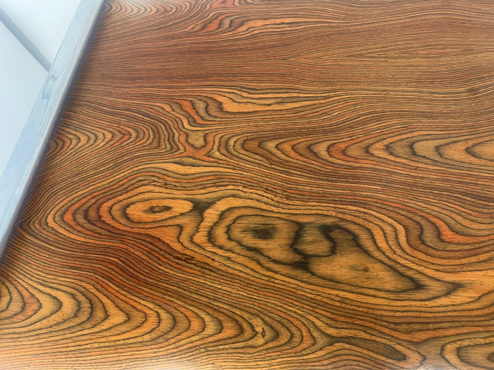 Large Mid Century Modern Zebra Wood Desk By Peter Protzman For Herman Miller For Sale 4