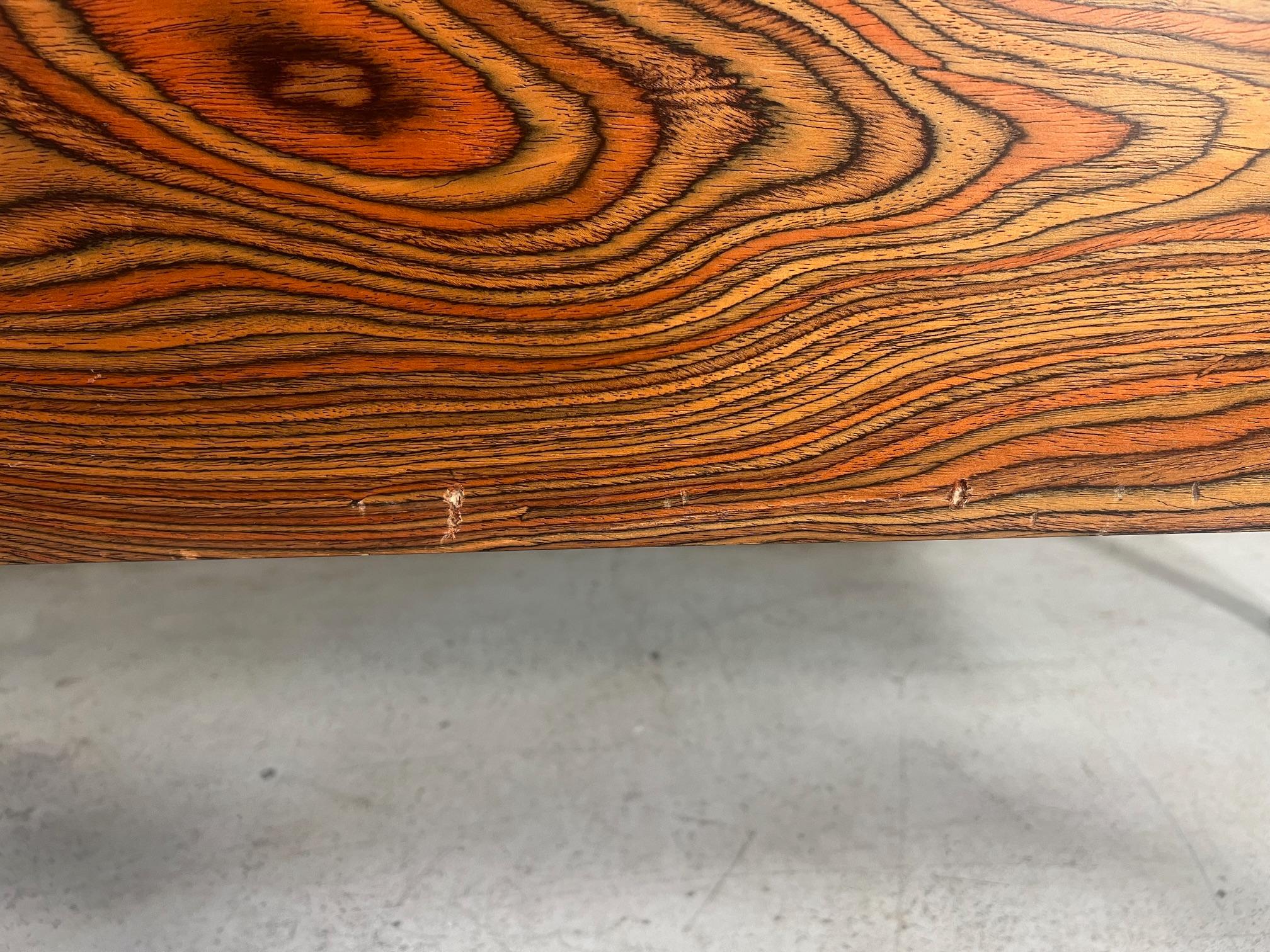 Large Mid Century Modern Zebra Wood Desk By Peter Protzman For Herman Miller For Sale 10