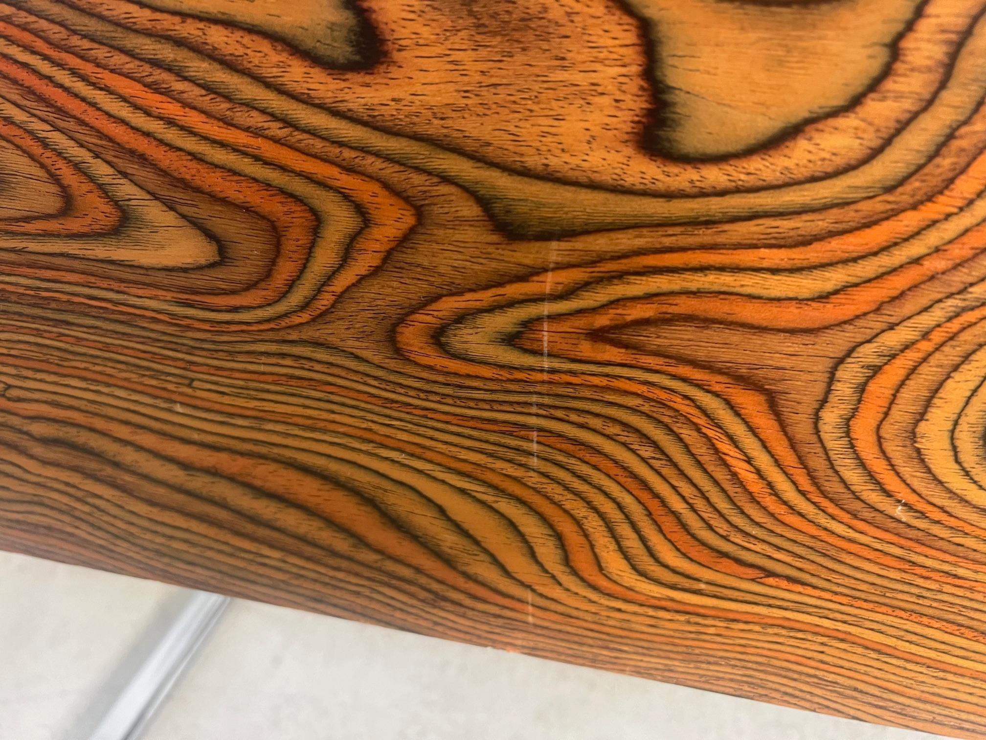Large Mid Century Modern Zebra Wood Desk By Peter Protzman For Herman Miller For Sale 11