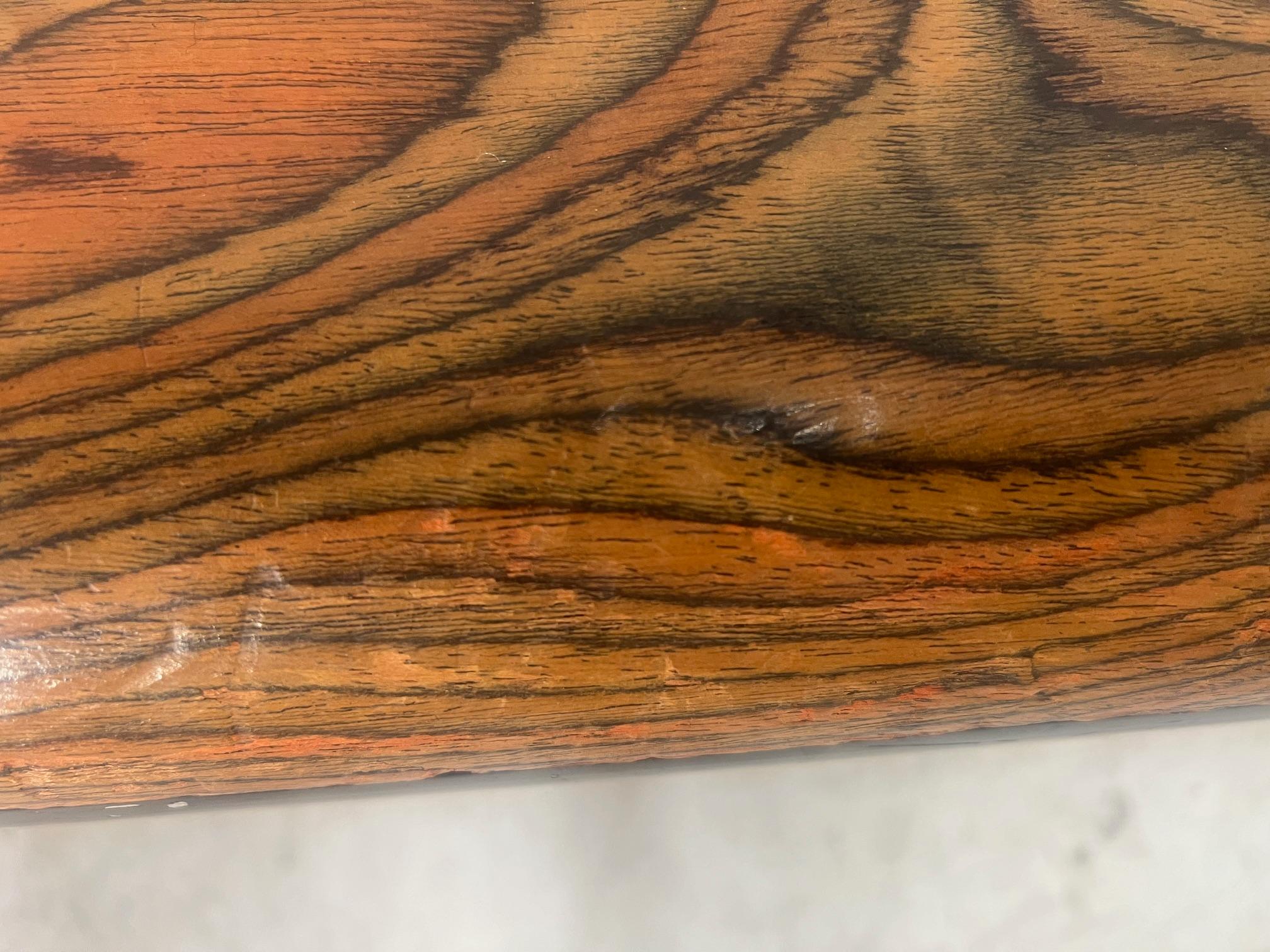Large Mid Century Modern Zebra Wood Desk By Peter Protzman For Herman Miller For Sale 2