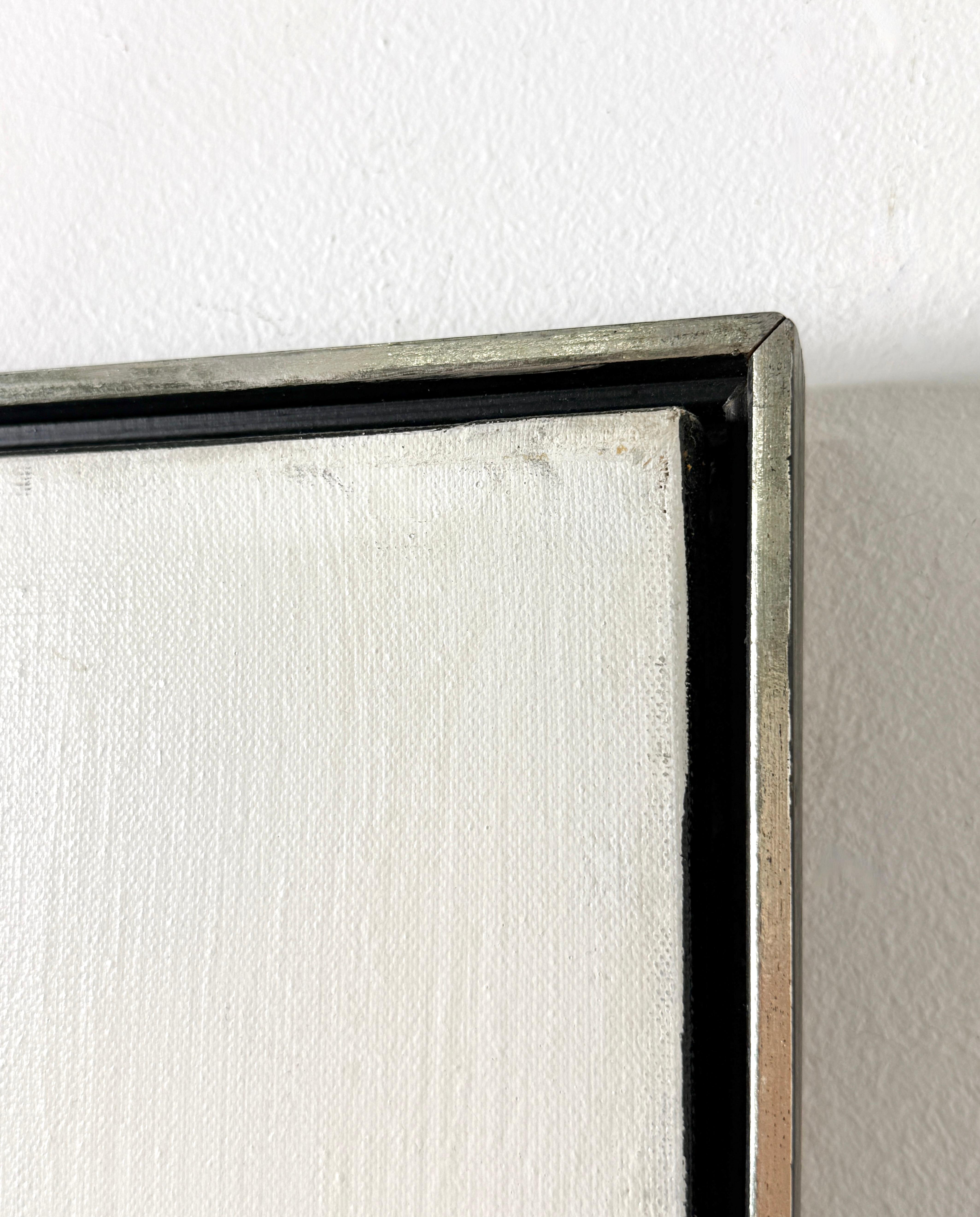 Große Mid Century Modernist bunte abstrakte Original Stadtbild Gemälde 1960er Jahre im Angebot 6