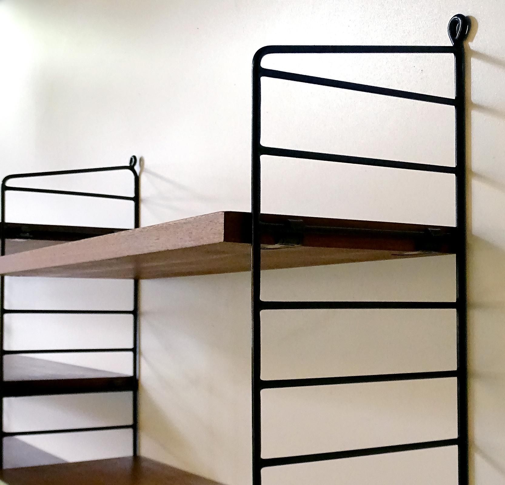 Large Midcentury Modular Danish Modern Nisse Strinning Wall Shelves Shelf For Sale 5