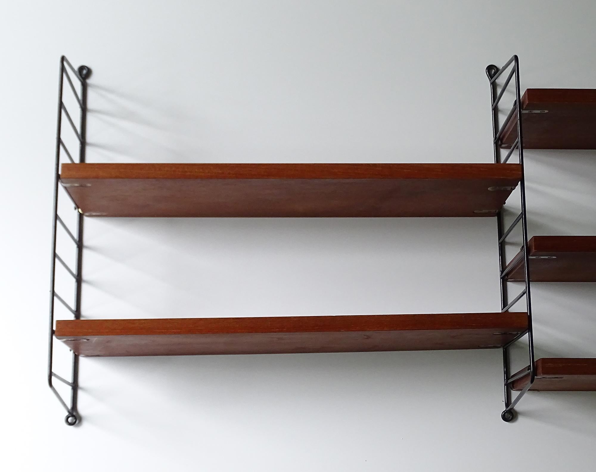 Large Midcentury Modular Danish Modern Nisse Strinning Wall Shelves Shelf For Sale 6