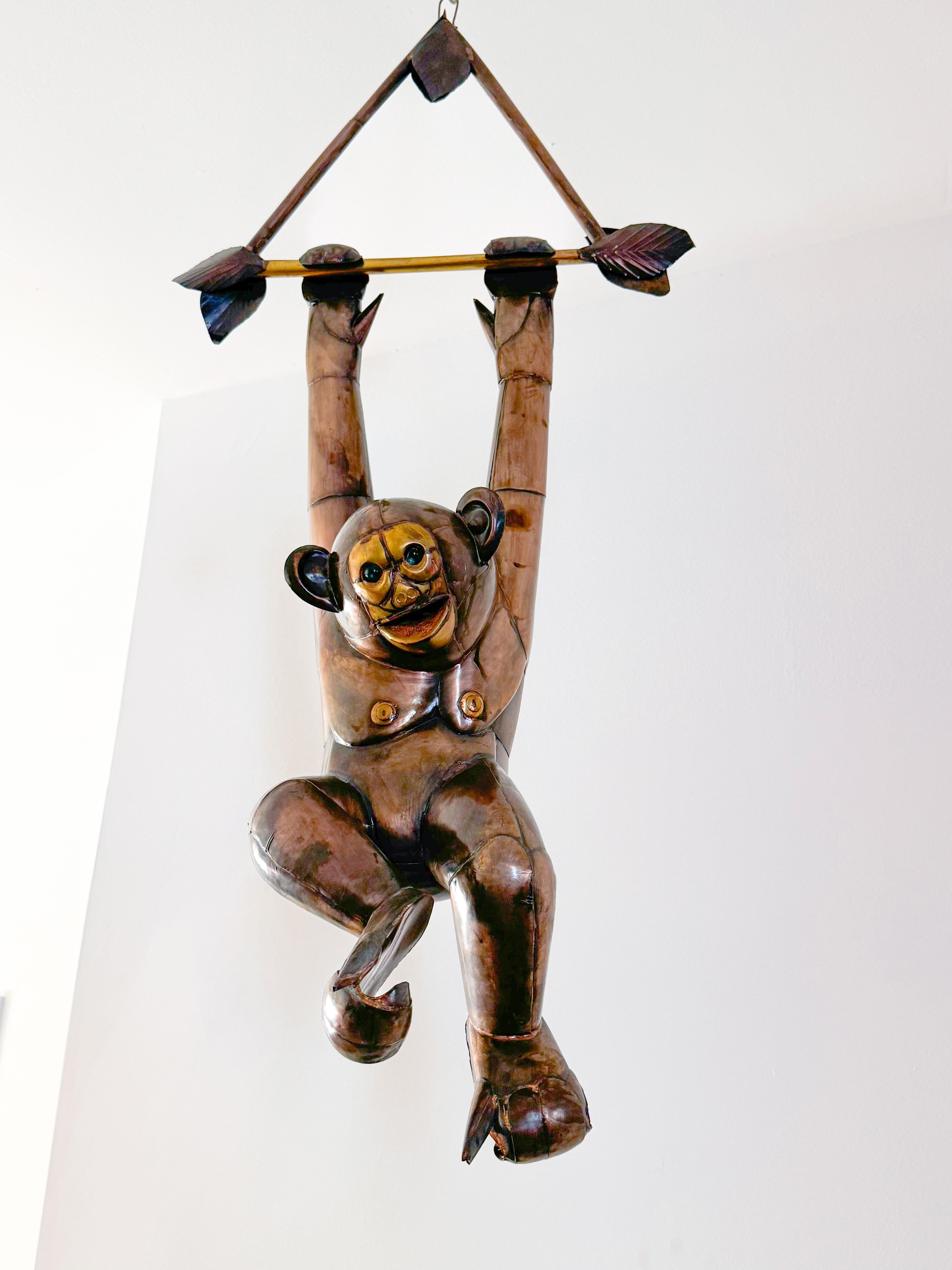 Hand-Crafted Large Mid Century Monkey or Chimpanzee Animal Sculpture Sergio Bustamante Style