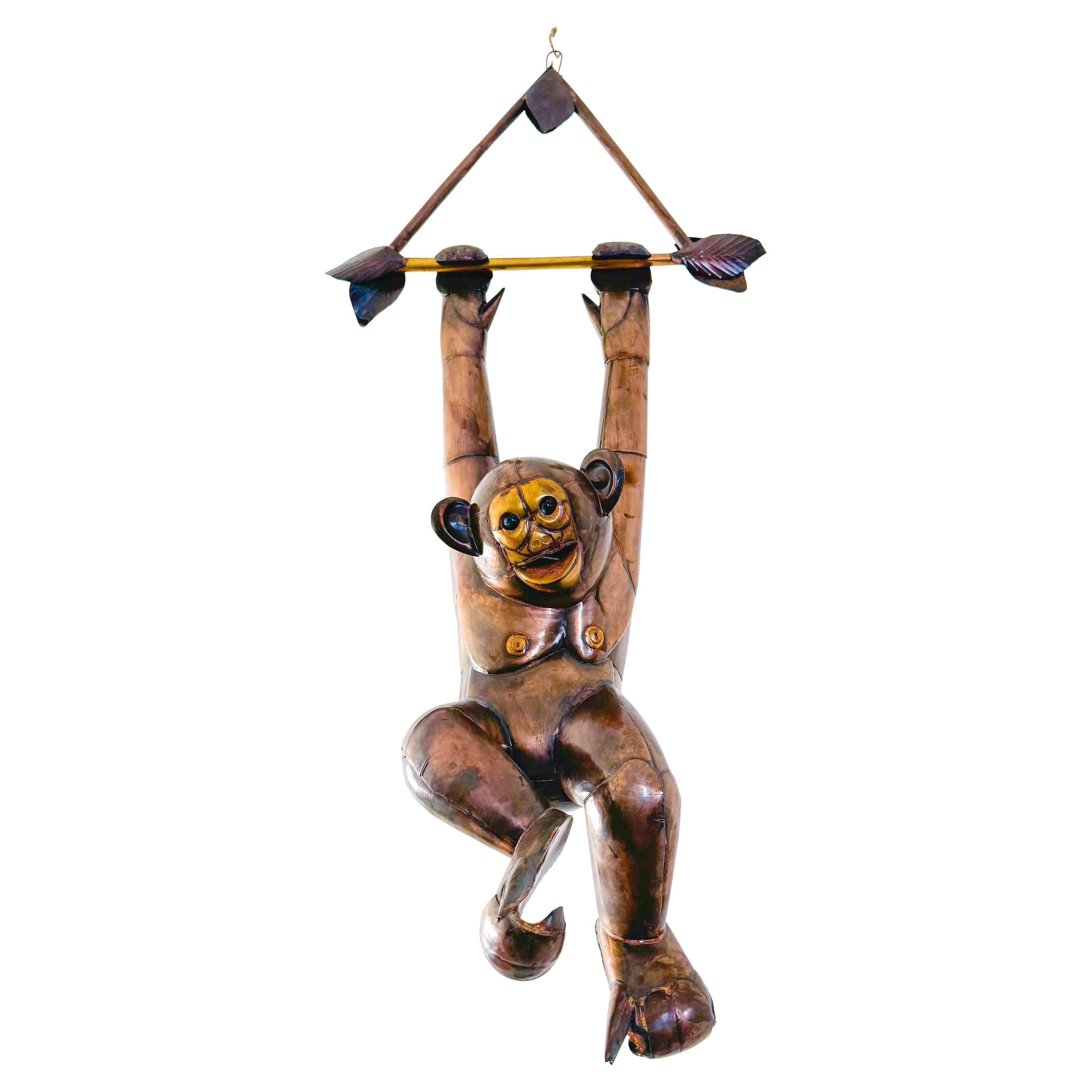 Large Mid Century Monkey or Chimpanzee Animal Sculpture Sergio Bustamante Style
