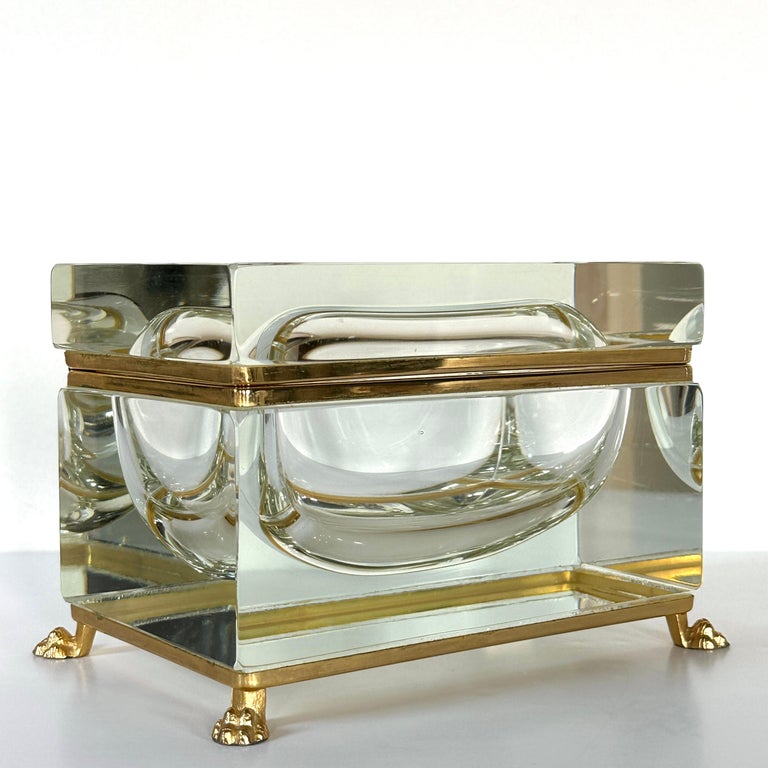 Large Midcentury Murano Glass Box For Sale at 1stDibs