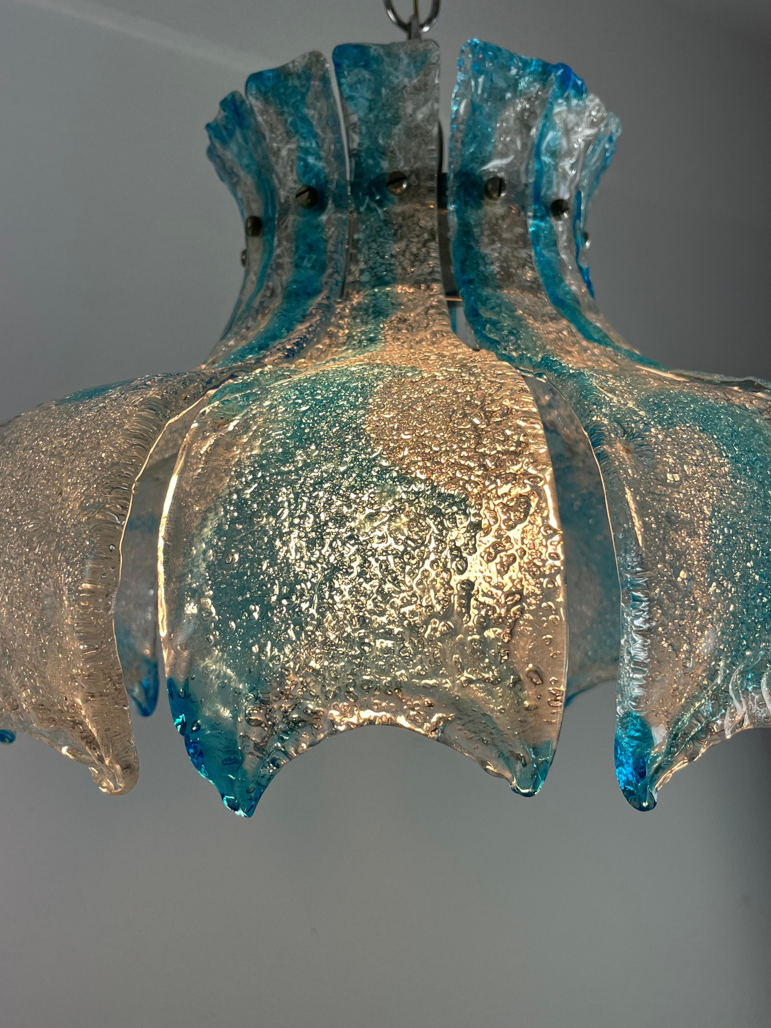 Large Mid-Century Murano Glass Chandelier By Carlo Nason For Mazzega 1960s In Good Condition For Sale In Palermo, IT