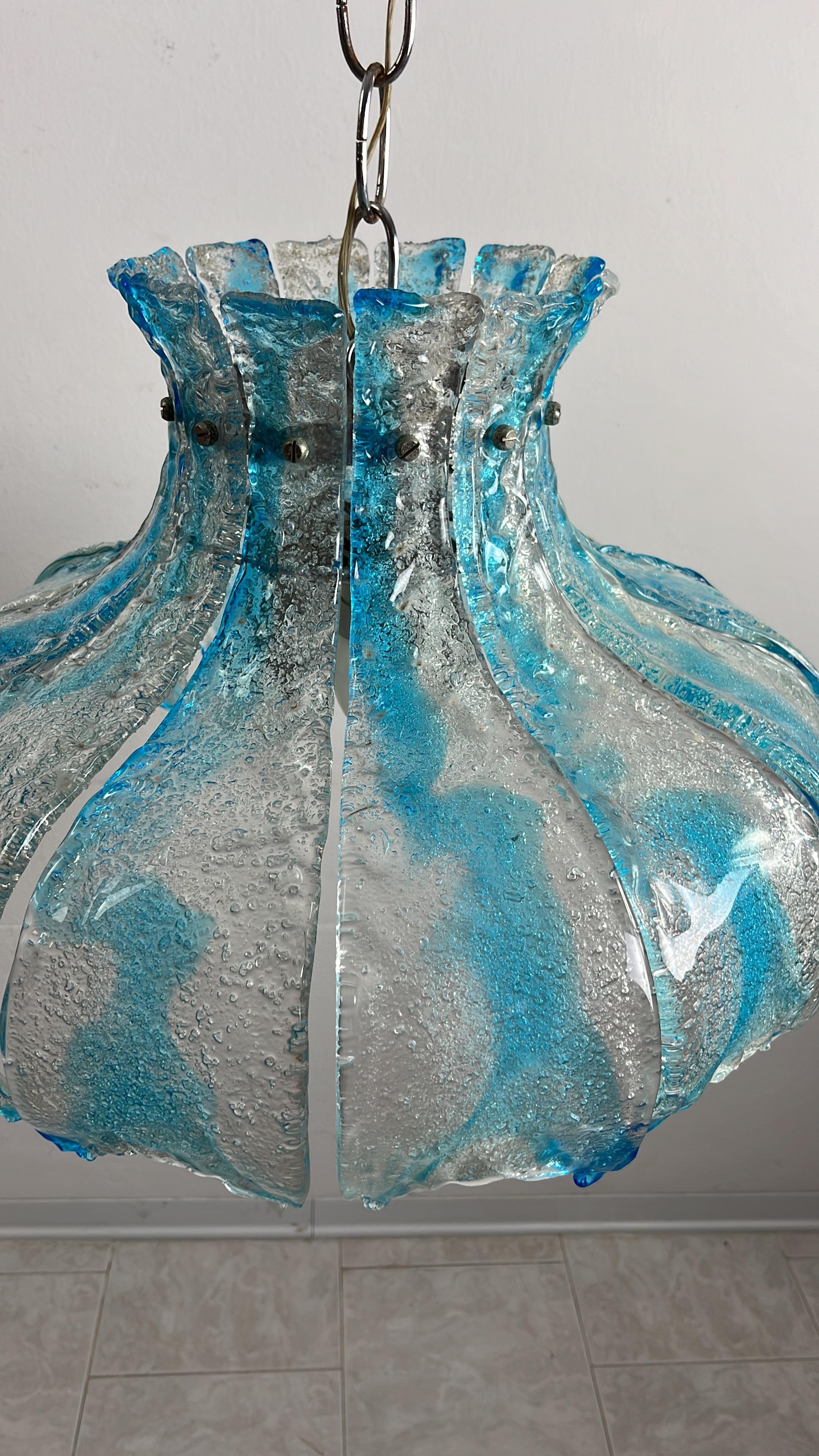 Mid-20th Century Large Mid-Century Murano Glass Chandelier By Carlo Nason For Mazzega 1960s For Sale