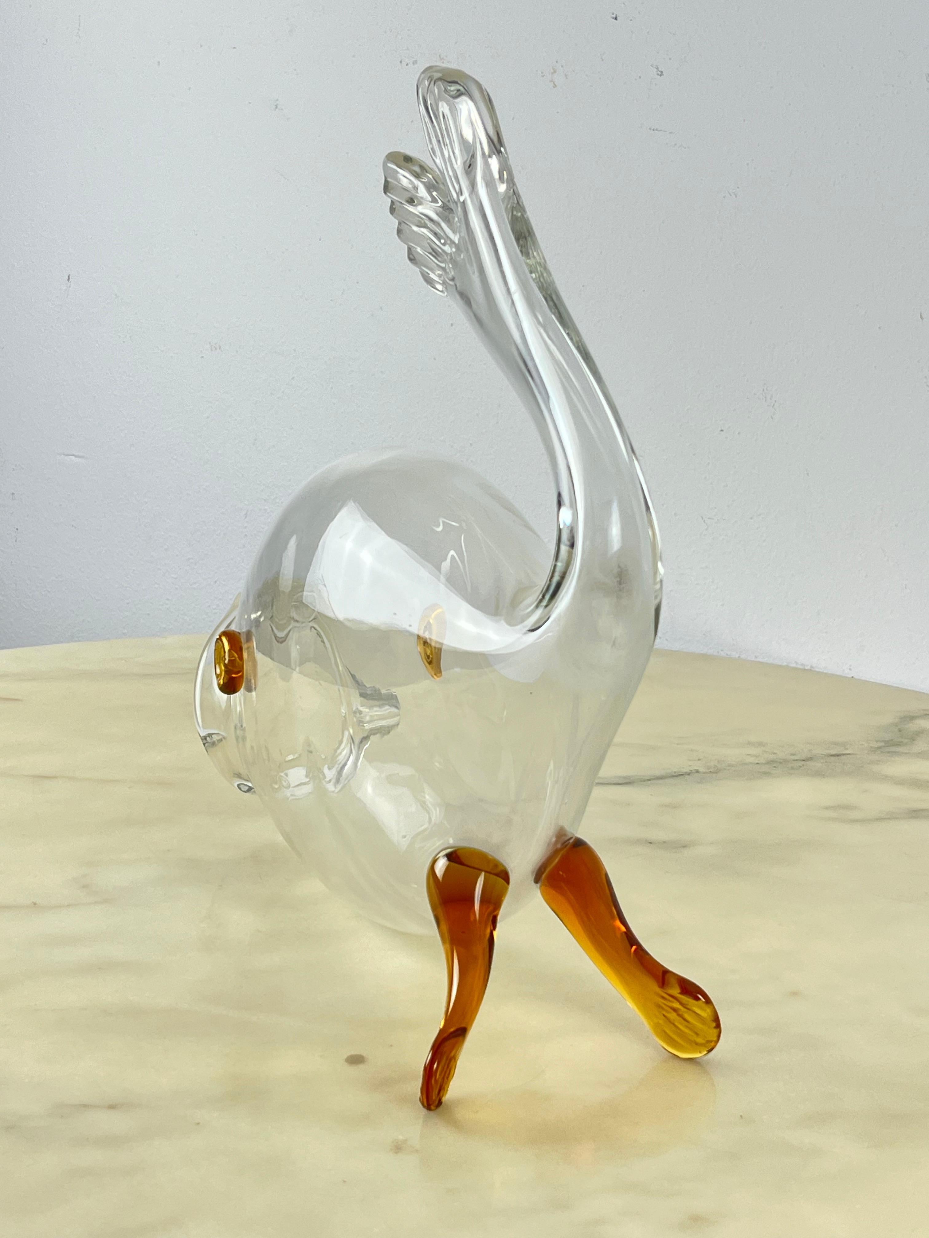 Large Mid-Century Murano Glass Fish Attributed to Flavio Poli 1950s For Sale 3