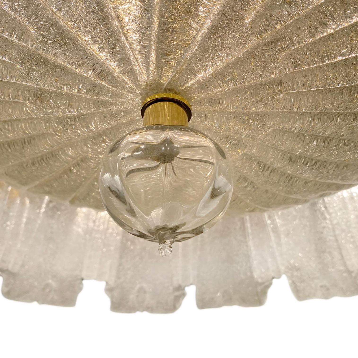 Grande lampada in vetro di Murano della metà del secolo scorso In condizioni buone in vendita a New York, NY