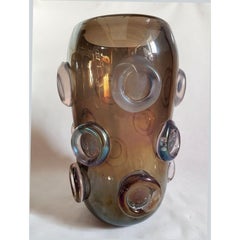 Large Midcentury Murano Glass Vase, by Seguso