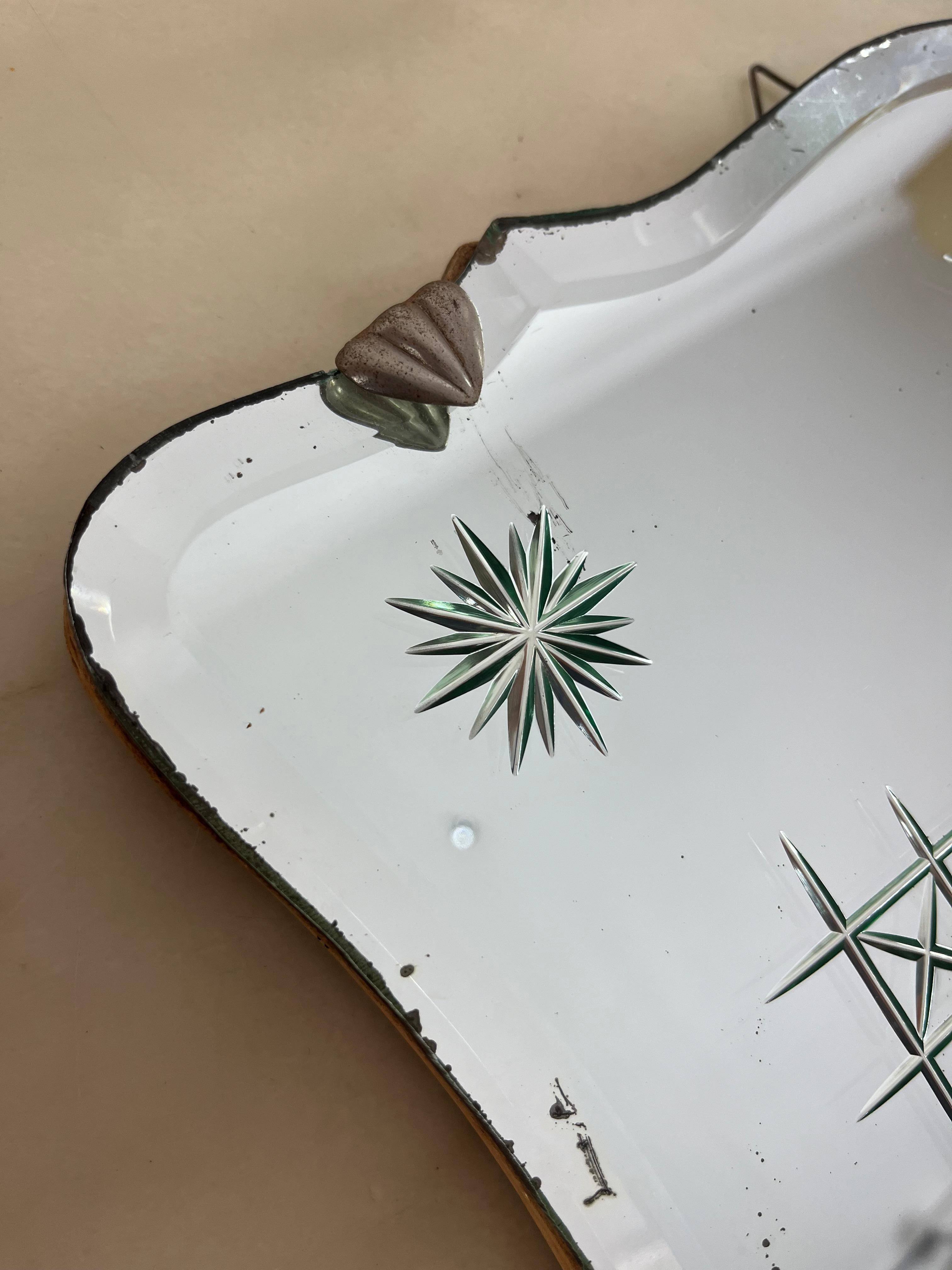 Mid-20th Century Large Mid-Century Murano Glass Wall Photo Holder, 1950s For Sale
