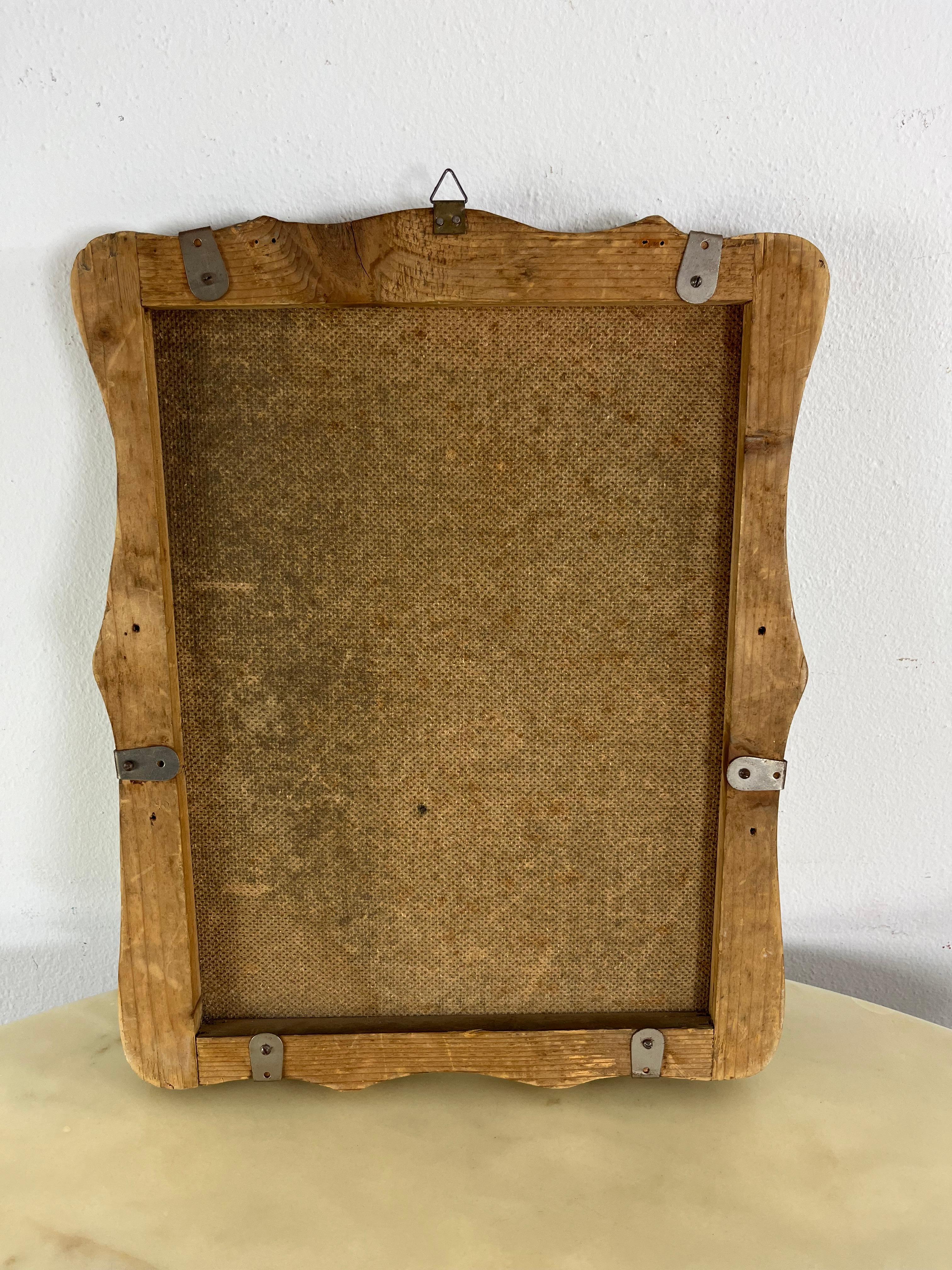 Large Mid-Century Murano Glass Wall Photo Holder, 1950s For Sale 1