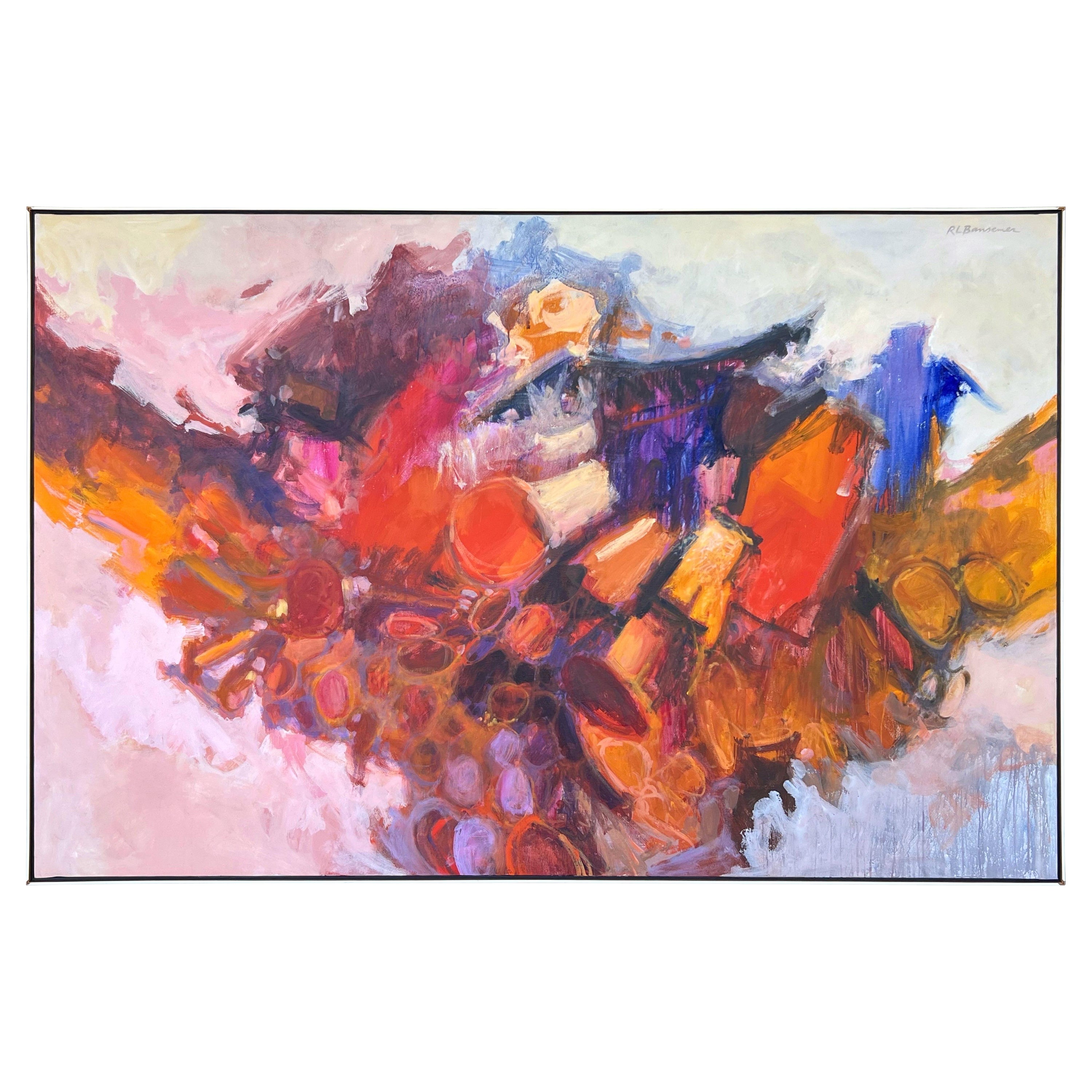 Large Mid Century Oil Painting by Roger L Bansemer