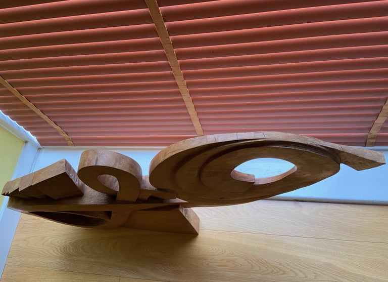 Large Mid Century Organic Wooden Sculpture, UK For Sale at 1stDibs