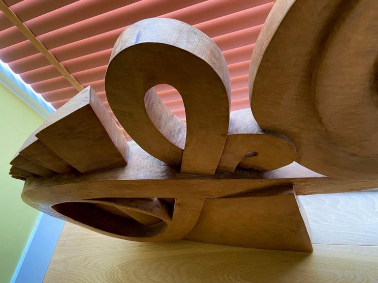 Large Mid Century Organic Wooden Sculpture, UK For Sale at 1stDibs