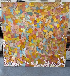 Large Mid-Century Original Oil on Canvas Abstract Painting by Patricia Sloane
