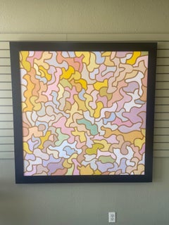 Large Mid-Century Original Oil on Canvas Abstract Painting by Patricia Sloane
