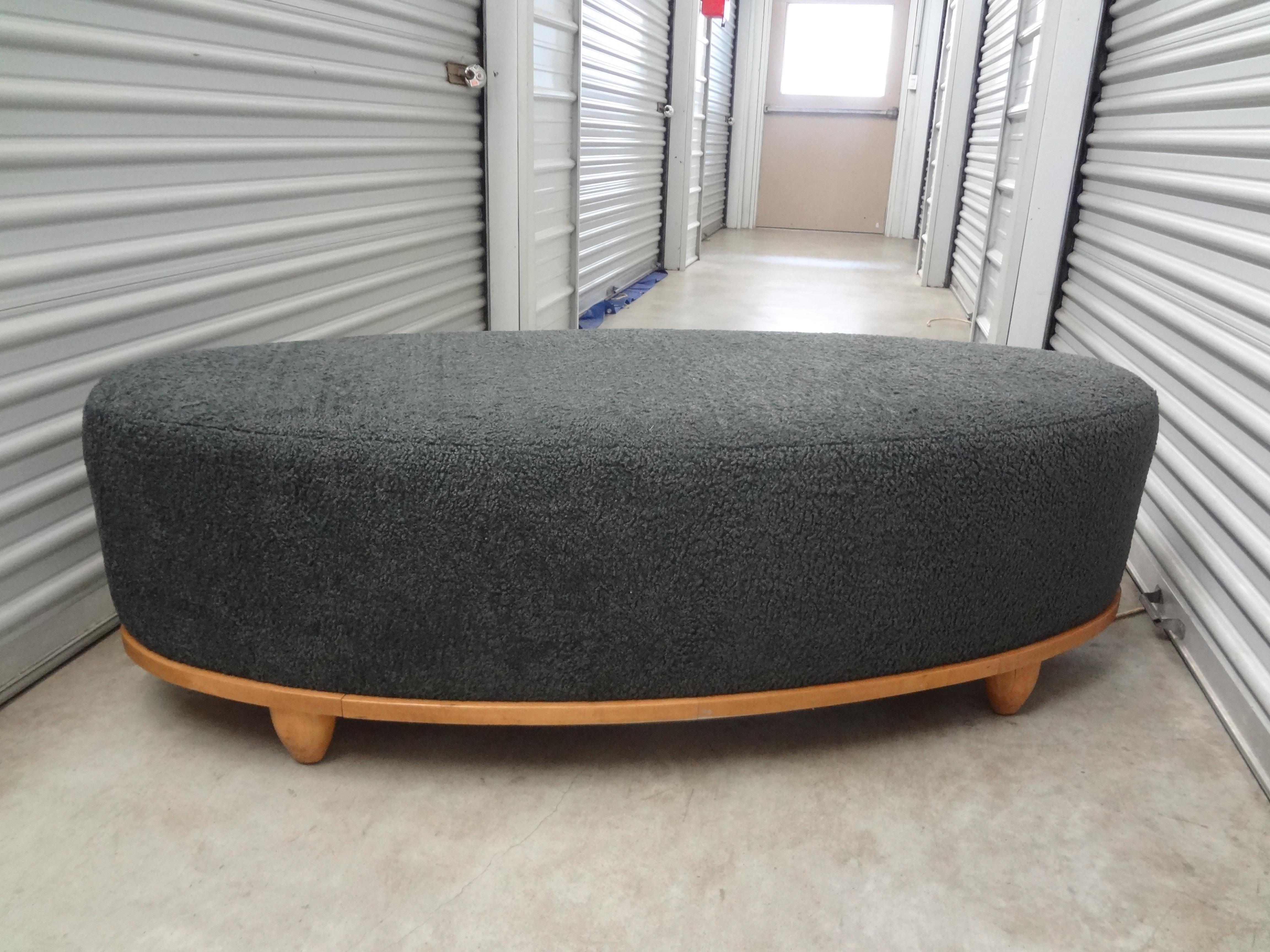 oval upholstered bench