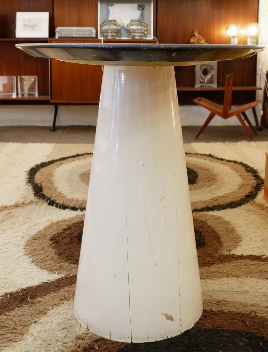 Large mid-century oval marble console/table - Italy, 1970s.