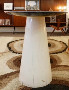 Large Mid-Century Oval Marble Console/Table, Italy, 1970s