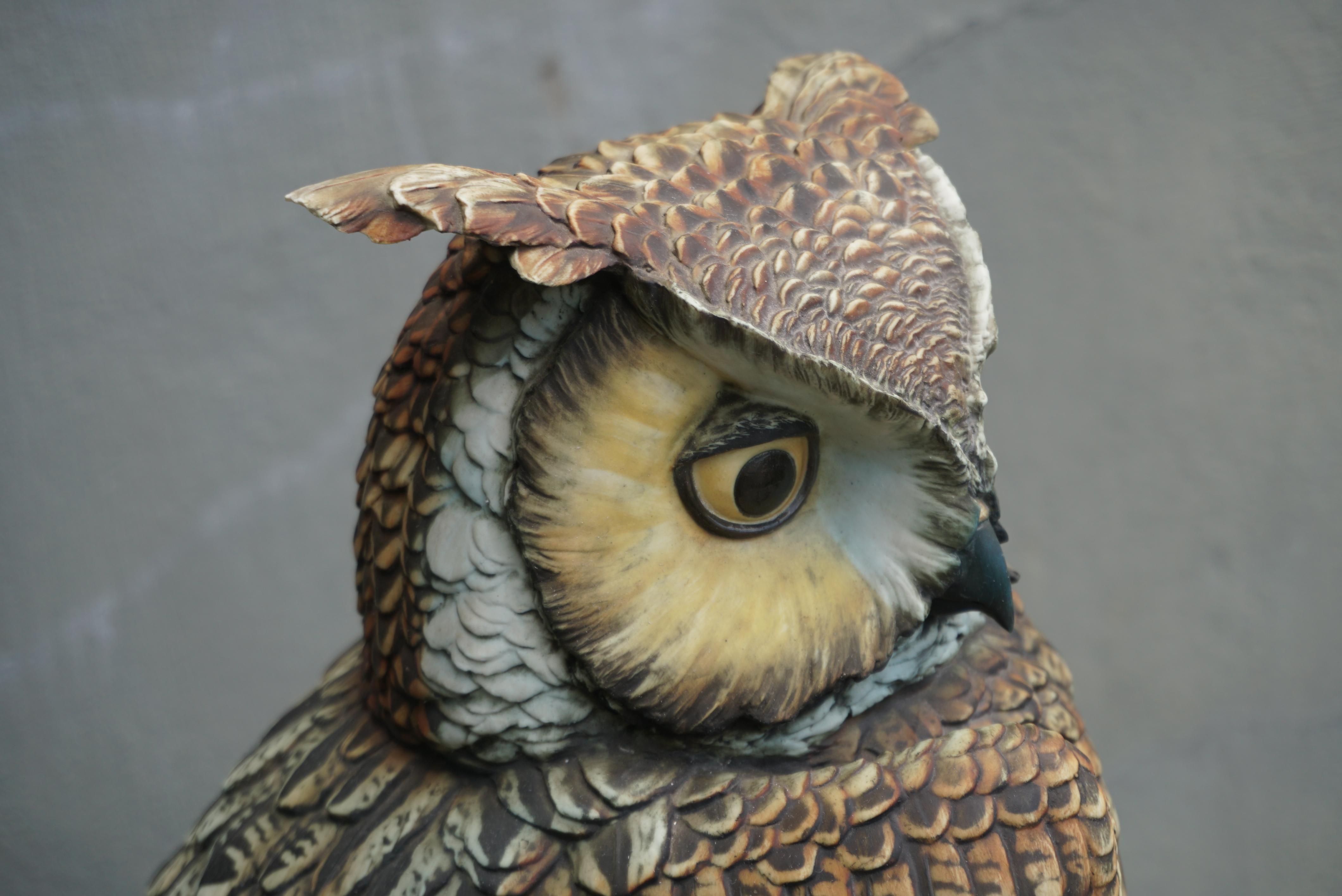 Large Mid-Century Owl Sculpture  For Sale 8