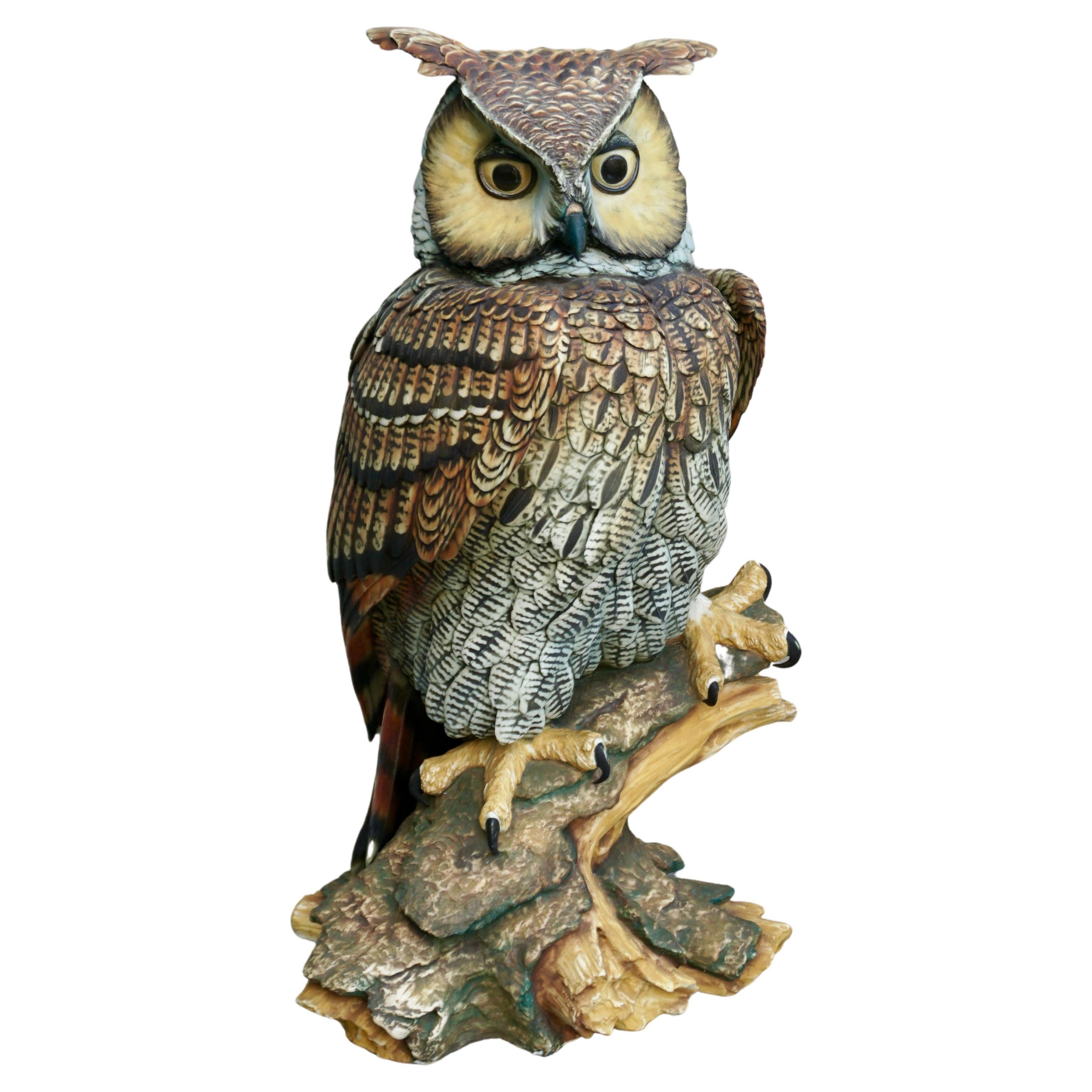 Large Mid-Century Owl Sculpture  For Sale