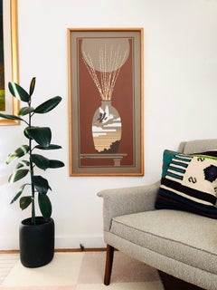 Large Mid Century Painting on Canvas by Franco