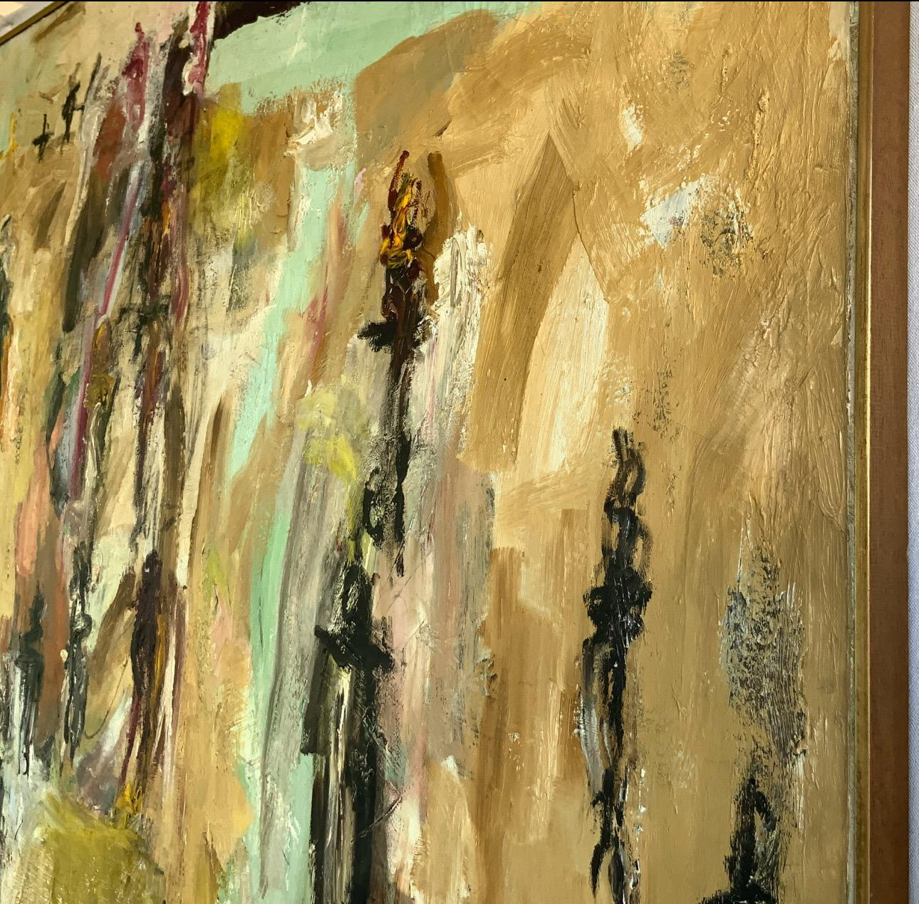 Große Mitte des Jahrhunderts Pennerton West Vintage By Ölgemälde (Moderne der Mitte des Jahrhunderts) im Angebot