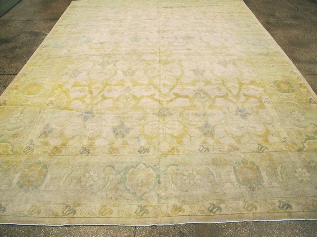 20th Century Large Mid-Century Persian Modernist Carpet With Soft Colors