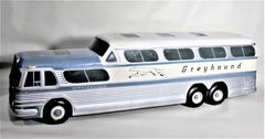 Large Mid-Century Plaster 'Scenicruiser' Greyhound Bus Advertising Display Model