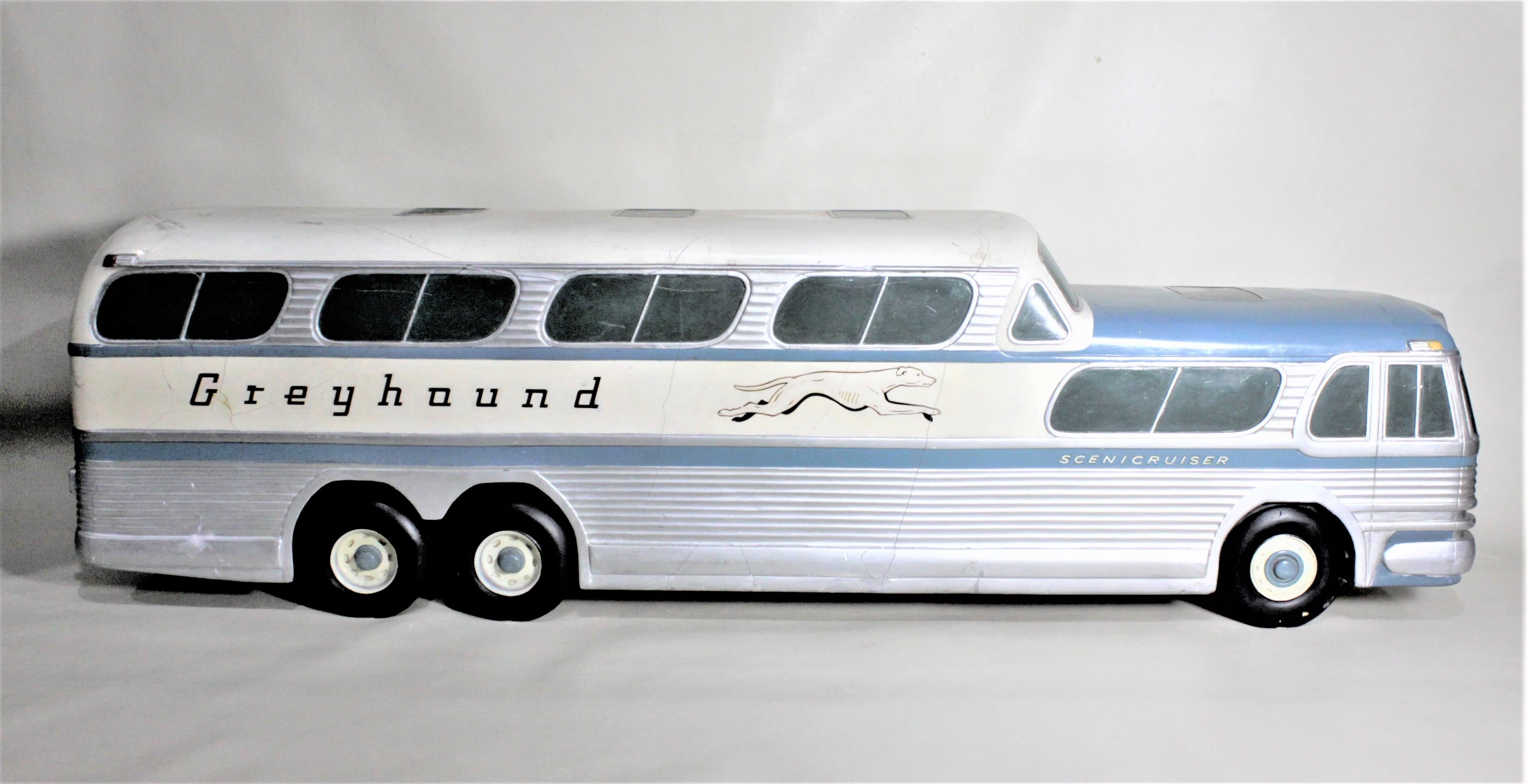 Mid-Century Modern Large Mid-Century Plaster 'Scenicruiser' Greyhound Bus Advertising Display Model